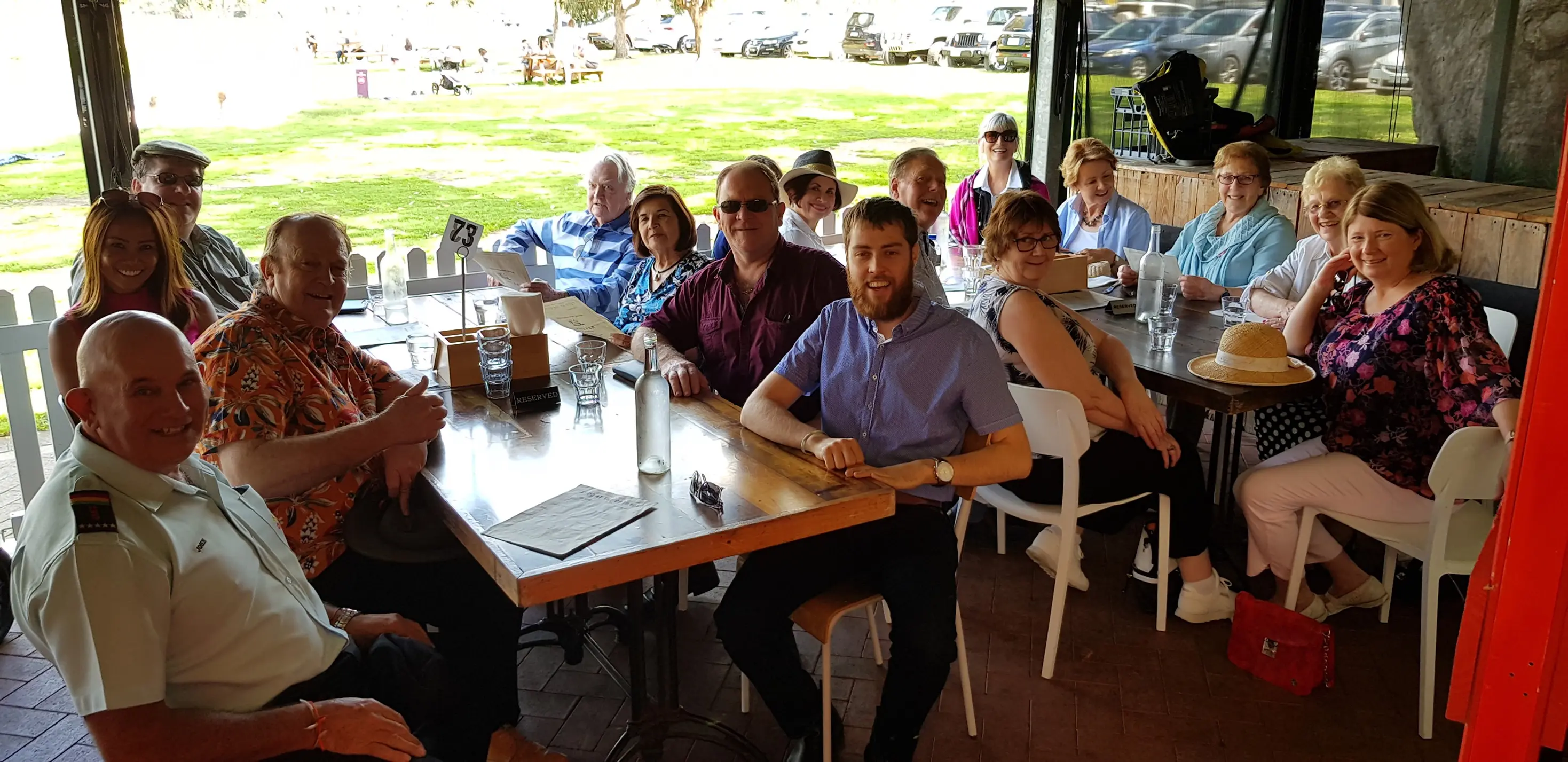 Group photo of private Western Australian Club Heritage members at lunch.