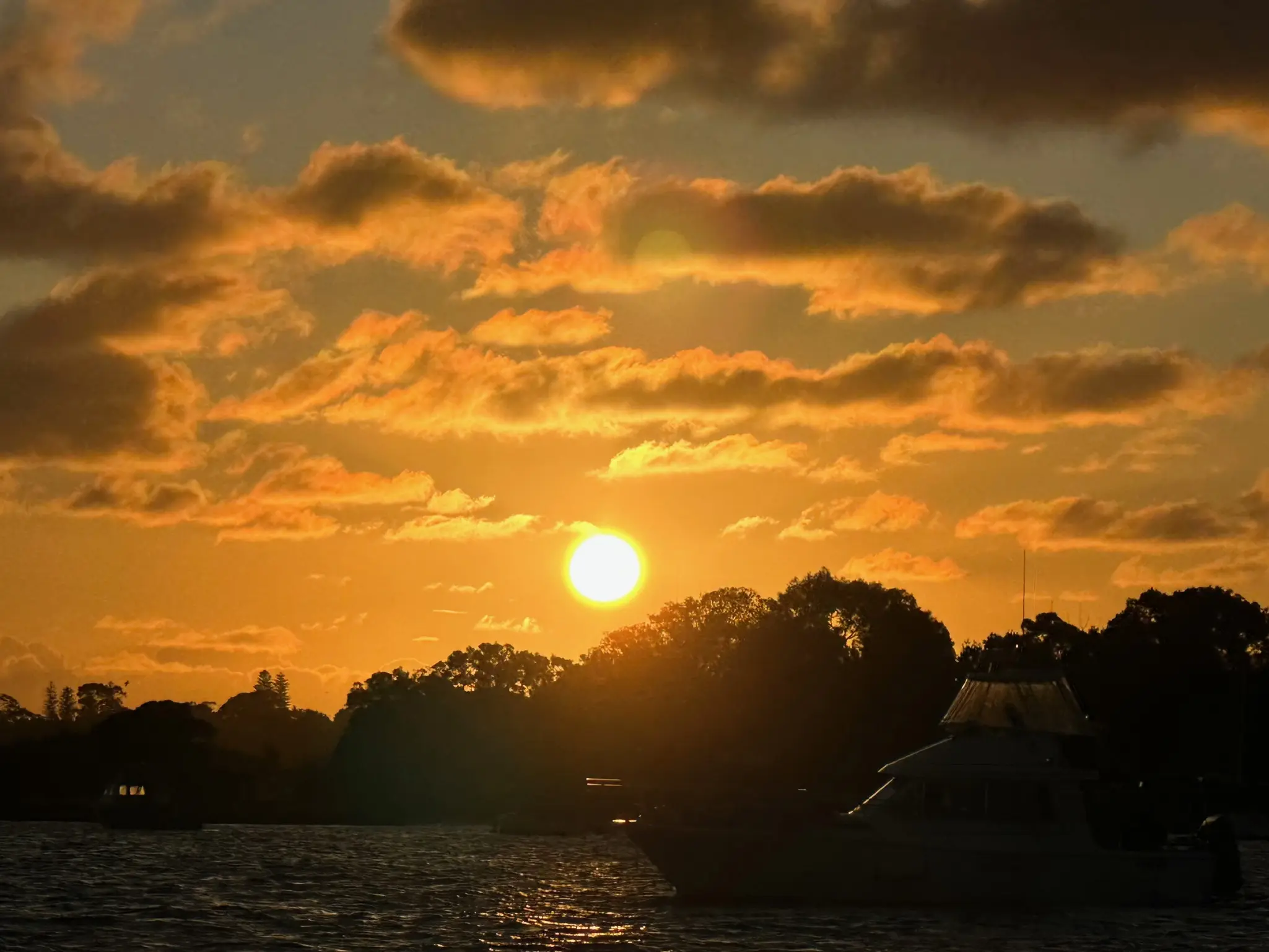 Sunset photo taken on the sunset cruise private event in 2022